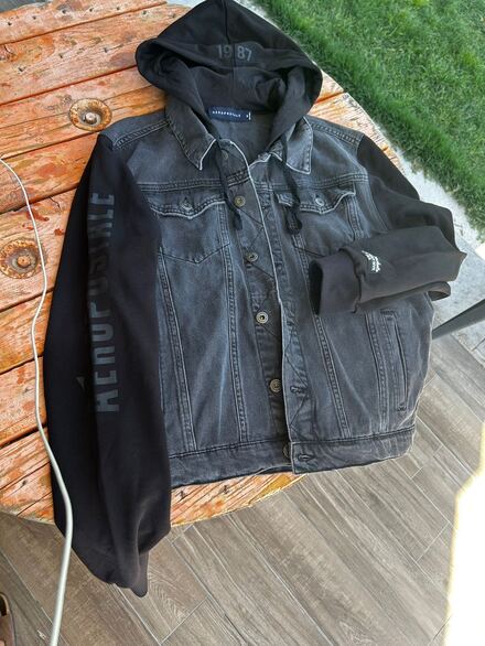 Aeropostale kapşonlu jean mont