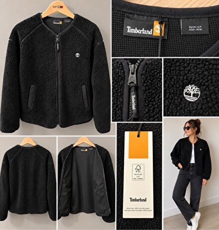 Timberland Siyah Peluş Mont