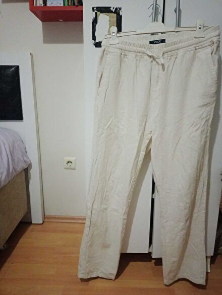 lcw Krem keten erkek pantolon