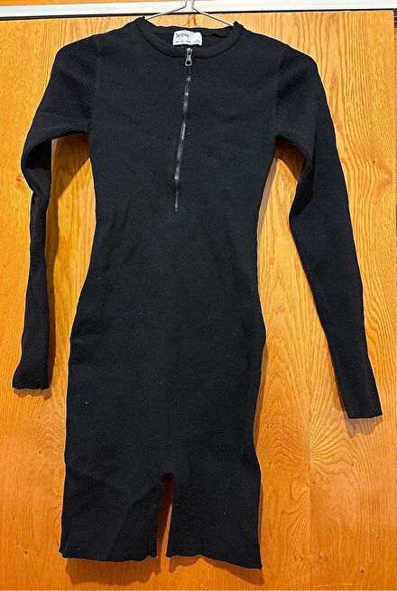 Bershka Siyah Fitilli Tulum L / 40
