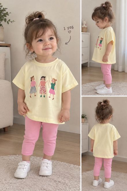Çocuk T-Shirt ve Tayt Seti
