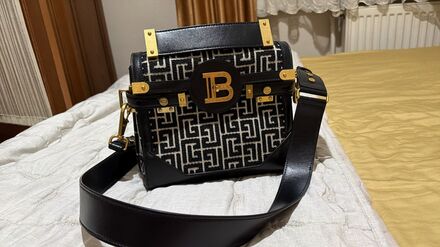 Balmain Desenli Omuz Çantası
