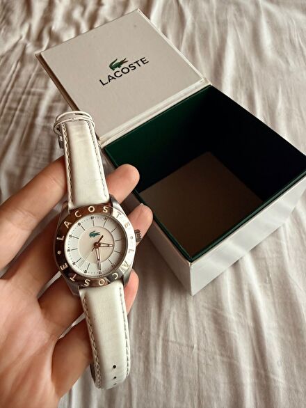 Lacoste Beyaz Deri Saat