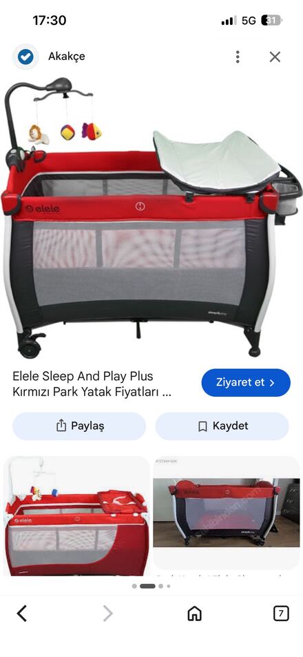 Beşik oyun parklı katlanabilir