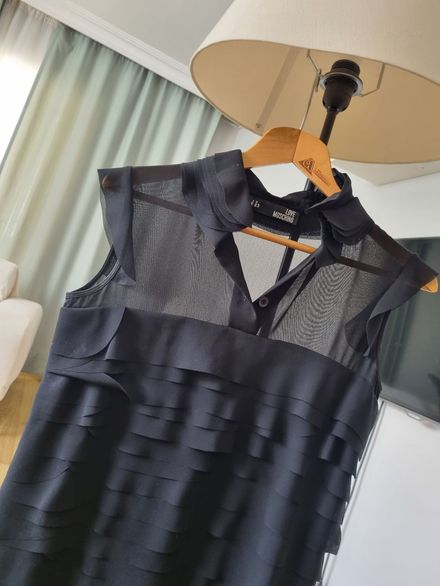 Siyah Love moschino elbise