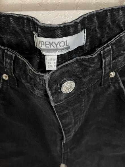 İpekyol Siyah Jean Pantolon