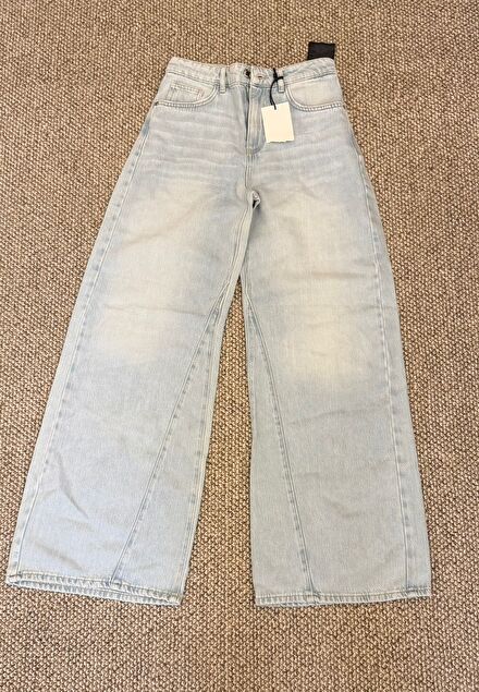 Zara Açık Mavi Geniş Paça Jean Pantolon