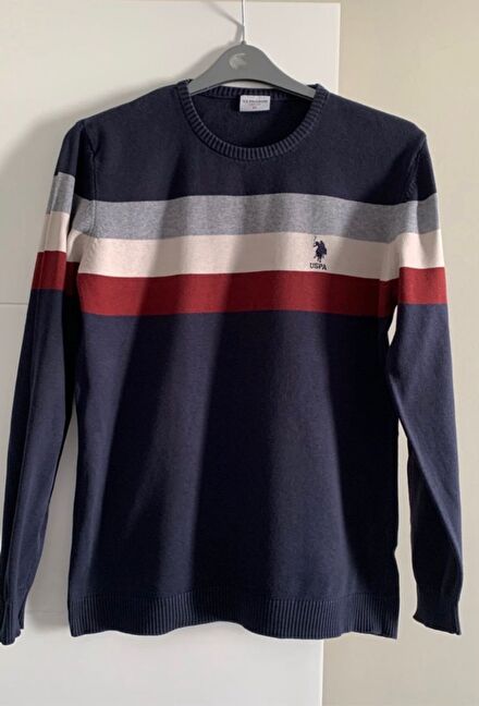 US Polo Assn Çizgili Kazak
