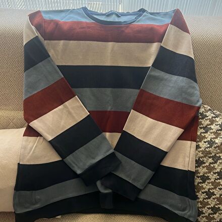 Çizgili Sweatshirt LCW Xl