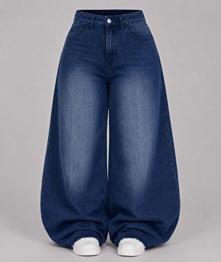 St.Poll Baggy Geniş Paça Jean Pantolon