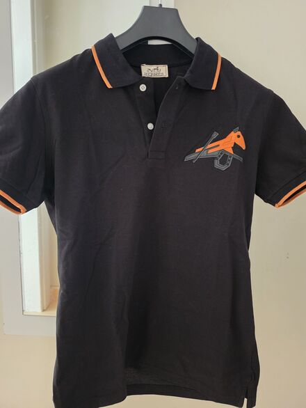 Hermes Siyah Polo yaka Tişört Erkek