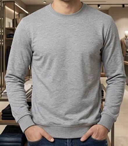 Erkek Gri Sweatshirt XXL