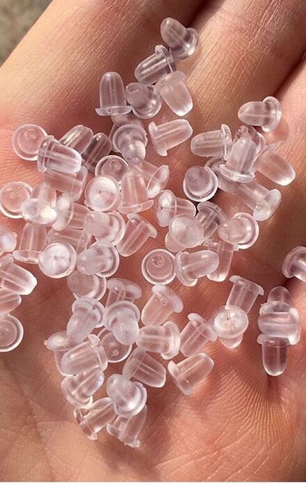 200 Adet 100 Çift Plastik Küpe Pistonu