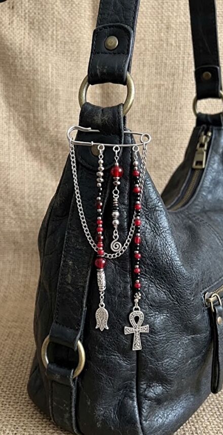Spiral Ankh Goth Çanta Charmı
