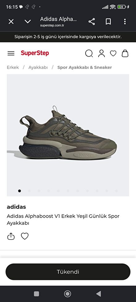 Adidas Alphaboost V1 Spor Ayakkabı