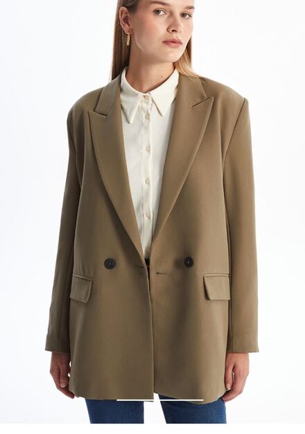 LCW Modest Kadın Haki Blazer Ceket