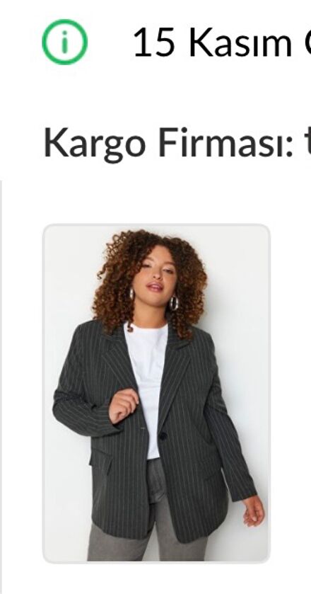 Çizgili Blazer Ceket