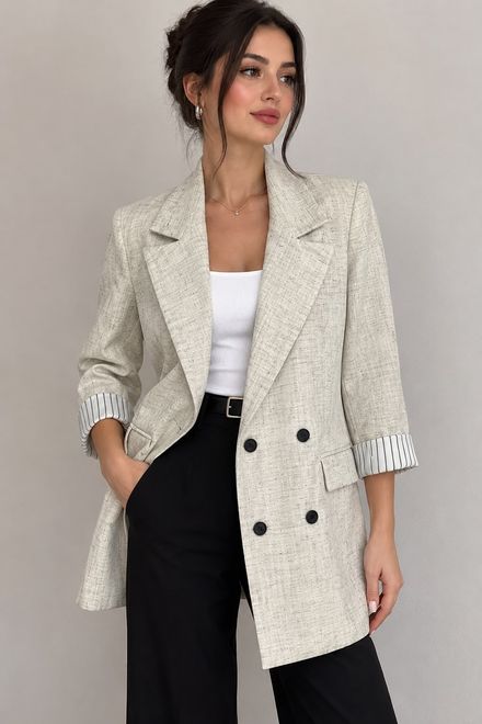 Bej Blazer Ceket