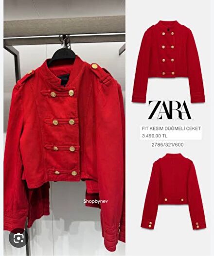 Zara Star Gold Düğmeli Ceket ❤️