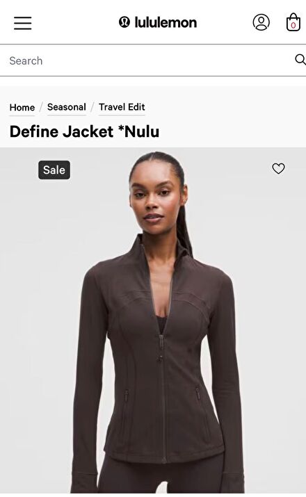 Lululemon define jacket nulu