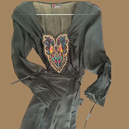 D&G Papağan Patch Tül Mesh Üst