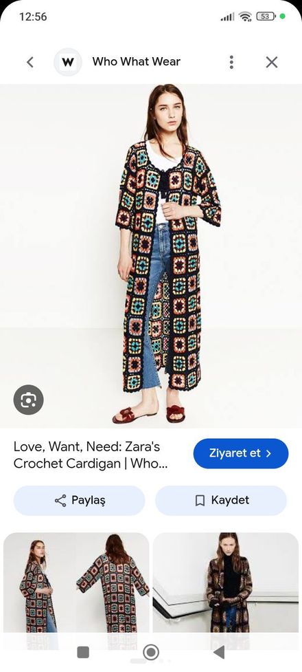 Zara Kroşe Hırka