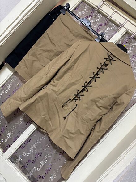 FABRİKA Bej Blazer Ceket-Etek Takım