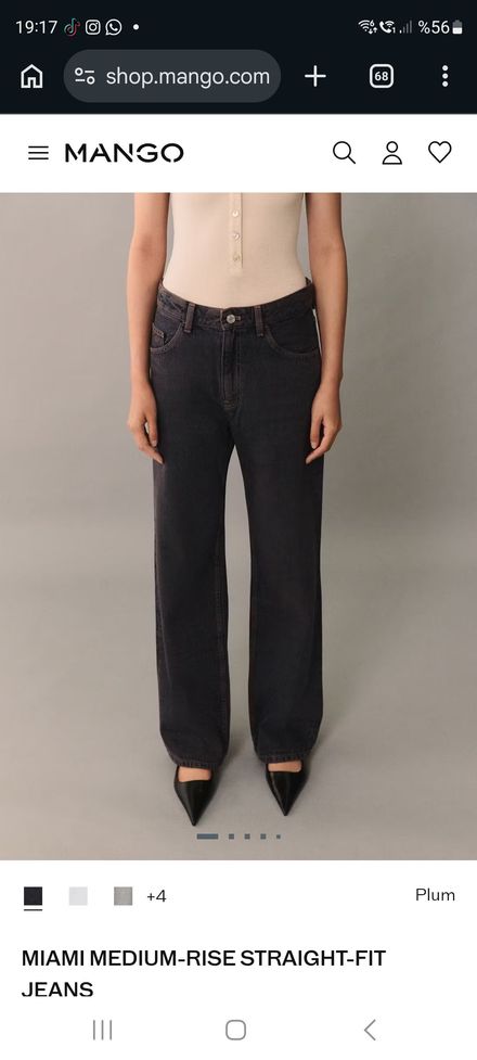 Mango Miami Straight Fit Jeans