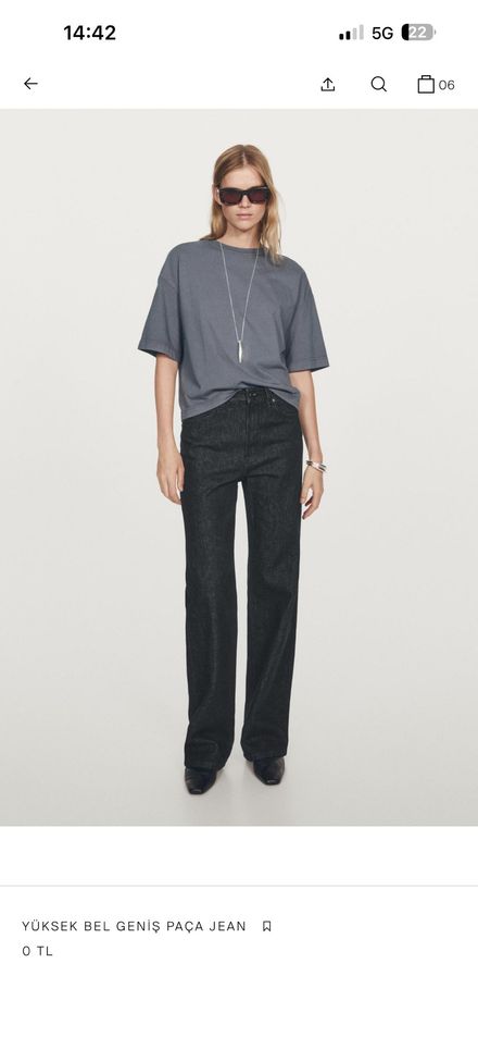 Massimo Dutti Yüksek Bel Geniş Paça Jean