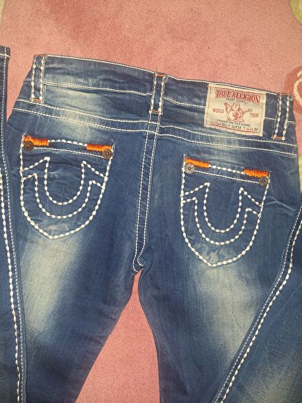 true religion y2k düşük bel jean