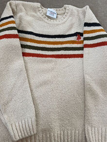 U.S. Polo Assn. Renkli Çizgili Kazak