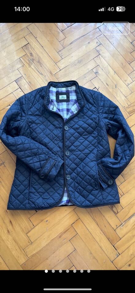 Lacoste Lacivert Kapitone Ceket