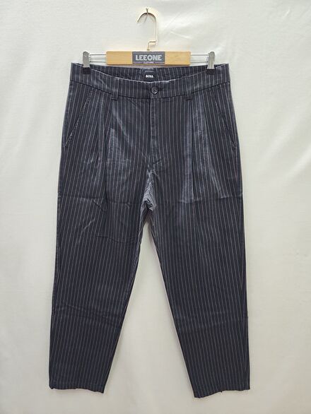 Boss - Perin Tapered Fit Çizgili Pant.
