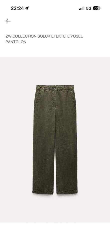 Zara Soluk Efektli Pantolon