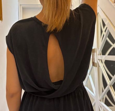 Siyah Desenli Elbise