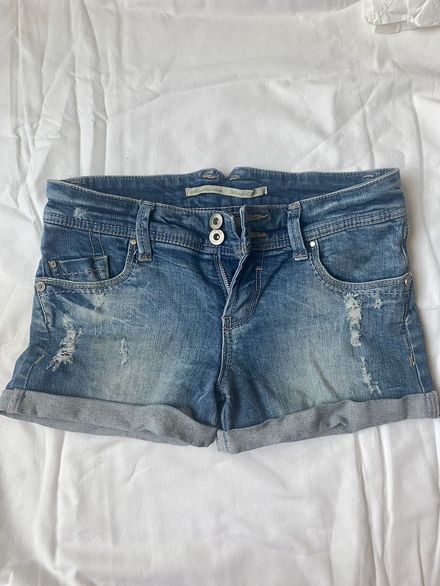 vintage stradivarius düşük bel kot şort