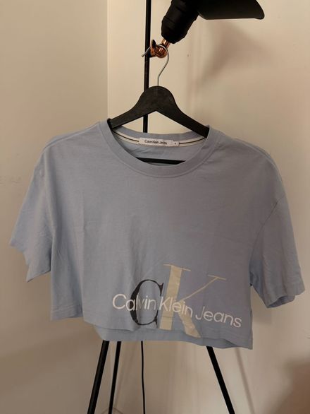 Calvin Klein Mavi Crop T-Shirt