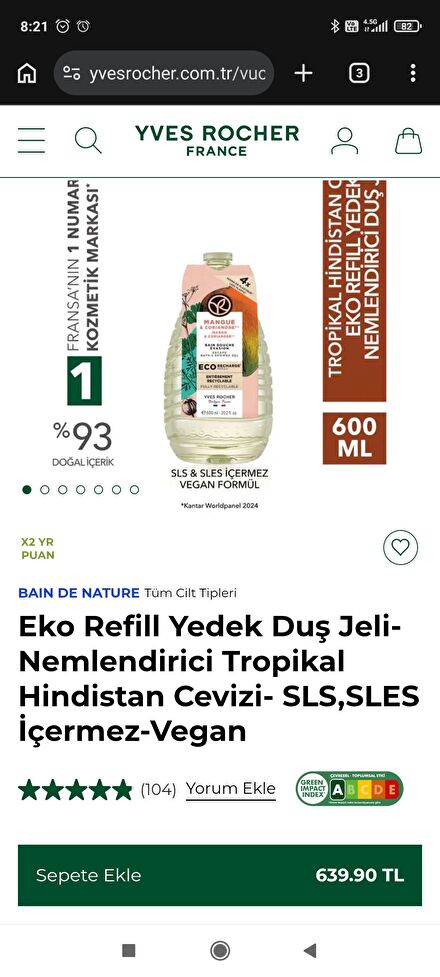 Yves Rocher Duş Jeli Seti