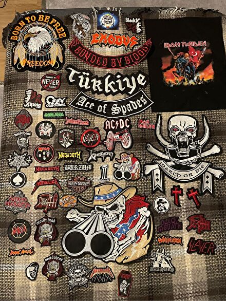 Metal Rock Nakış Patch Seti Renkli