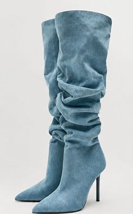 ZARA Mavi Jean Çizme