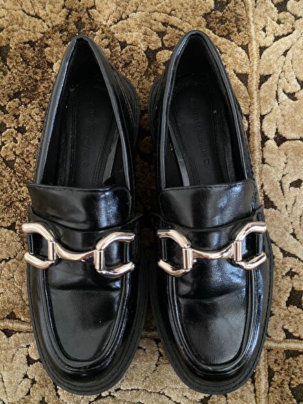 Siyah Tokalı Loafer Ayakkabı