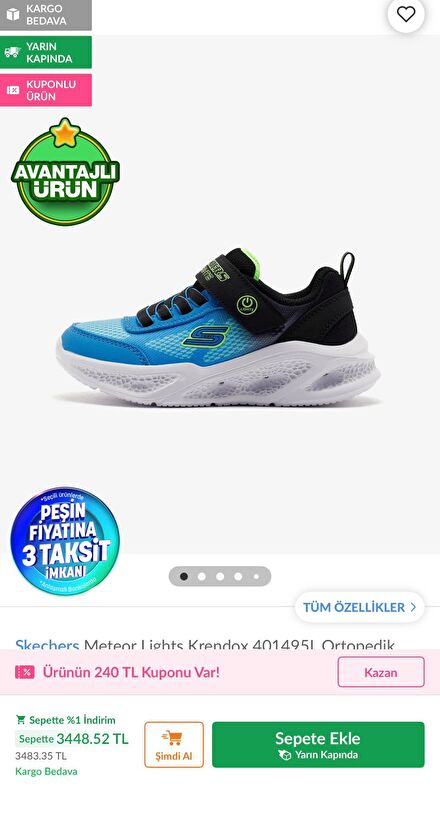 Skechers Mavi Spor Ayakkabı