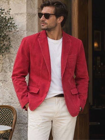 Hugo Boss Erkek Slim Fit Kırmızı Blazer