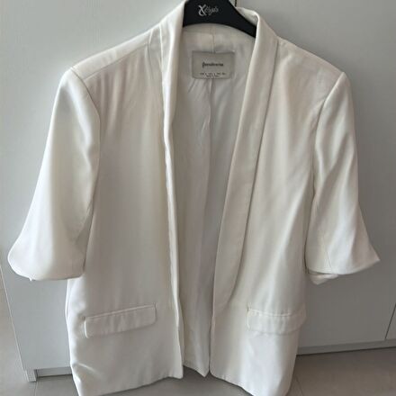 Stradivarius Beyaz boyfriend Ceket