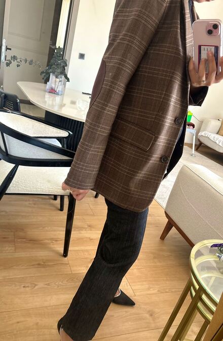 Ekoseli Blazer Ceket
