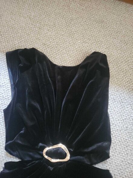 Siyah Kadife Elbise gece elbisesi