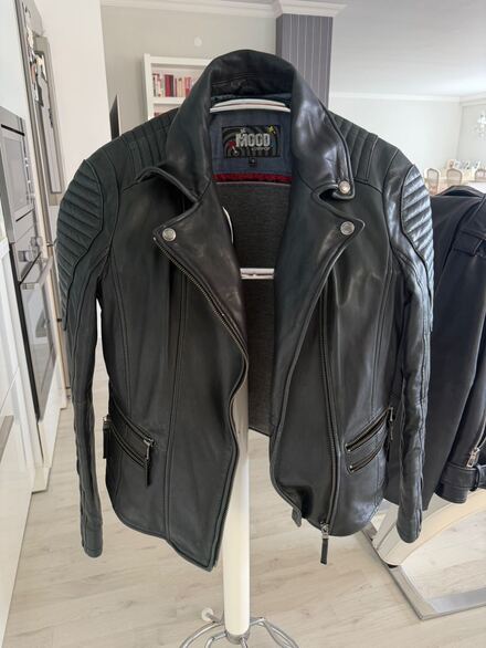 Derimod Hakiki Deri Siyah Biker Ceket