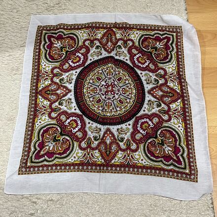 Çok Renkli Desenli Eşarp Bandana