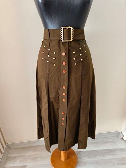 Vintage kemerli etek 5387