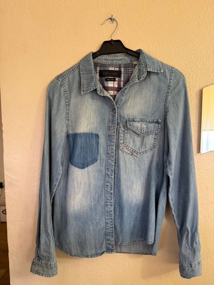 River Island Grunge Mavi Kot Gömlek